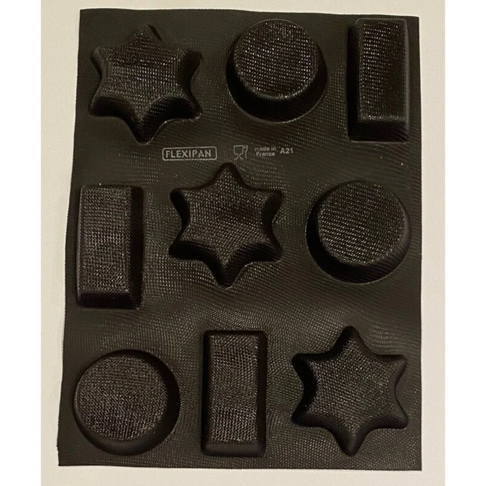 Demarle Flexipan Star Round Nonstick Baking Mold Cake Pan France 9 Wells B20